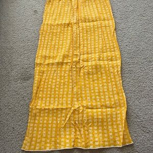 Urban Outfitters yellow tight fit yellow midi skirt